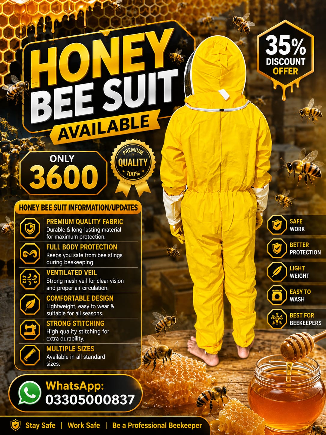 Pak Honey premium bee suit · only Rs. 3,600